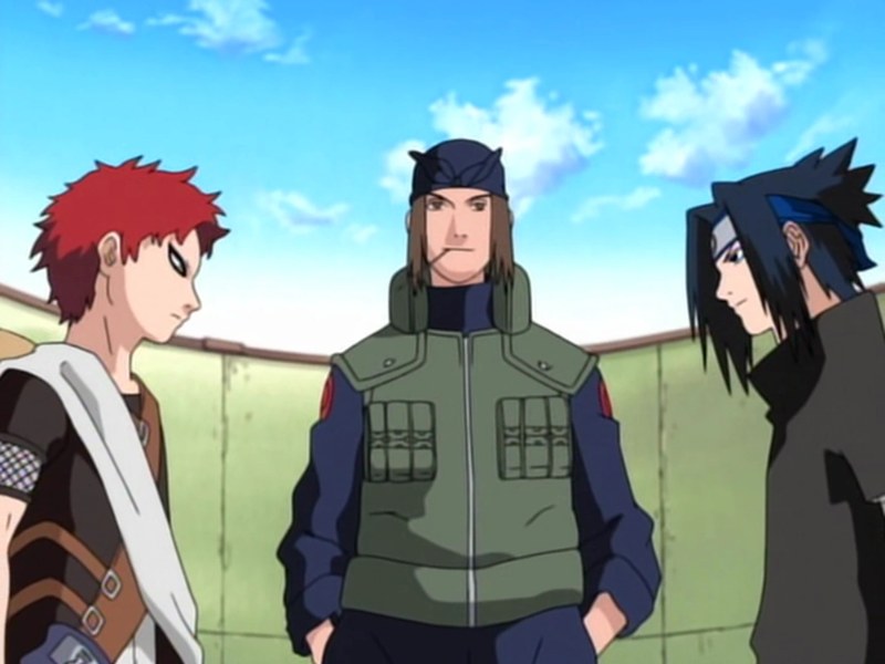 Genma Shiranui trong vai trò trọng tài kỳ thi Chuunin